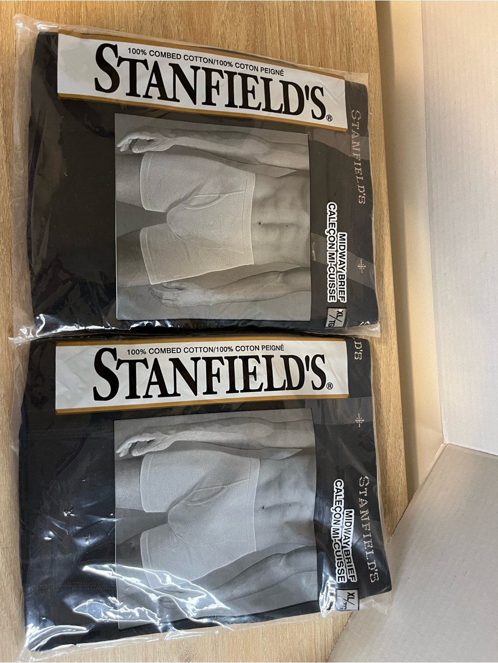 Stanfields Black Midway Boxer Briefs New Two Packs